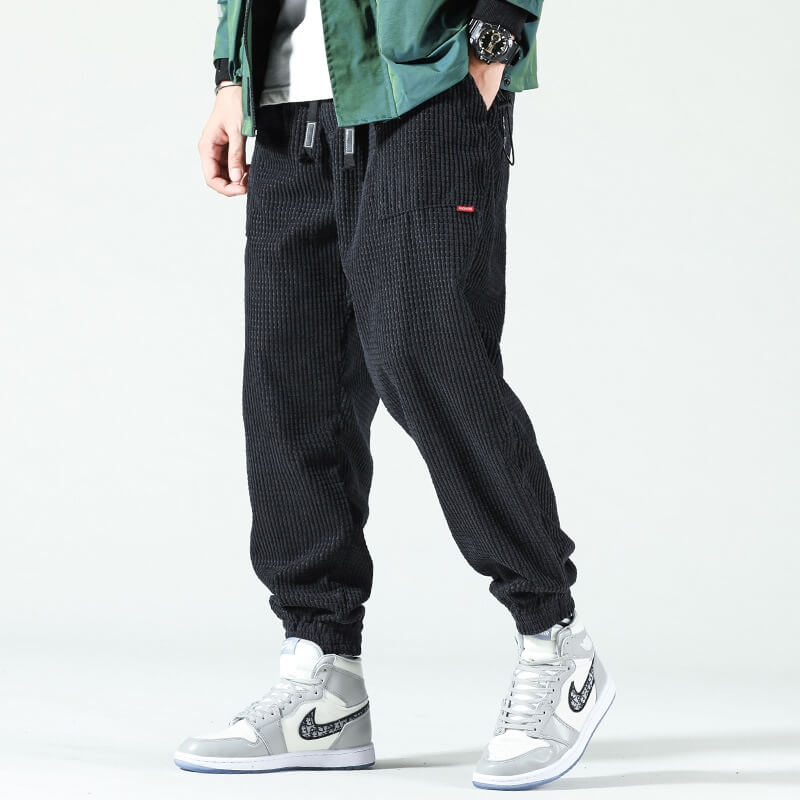 Men's Corduroy Wide Leg Joggers - Stylish and Comfortable