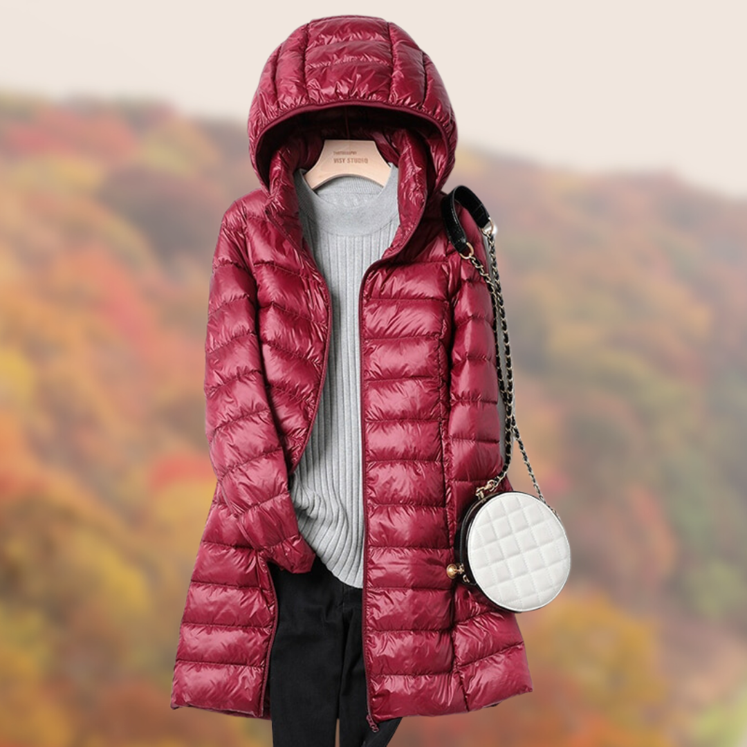 Women's Waterproof Hooded Puffer Jacket - Warm & Comfortable