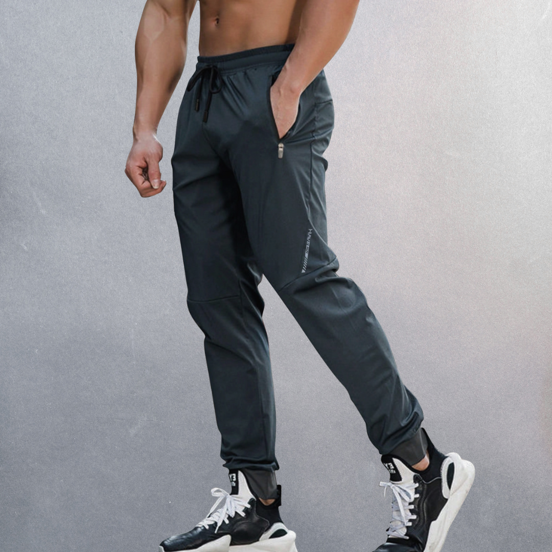 Men's Jogger Trousers - Cuffed Ankle with Drawstring Waist