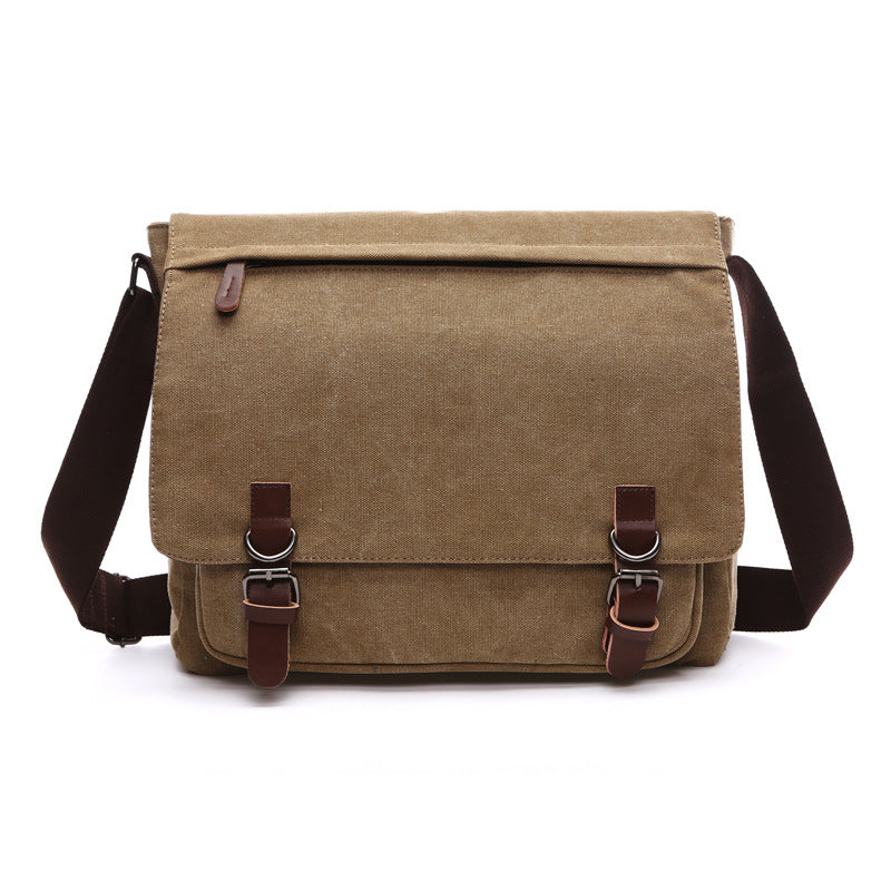 Men's Messenger Bag - Flap Top with Buckle Closures