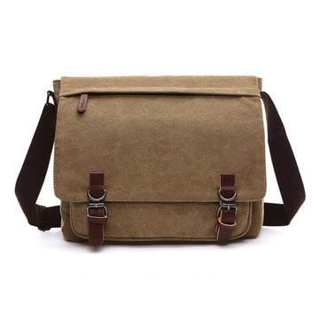 Men's Messenger Bag - Flap Top with Buckle Closures