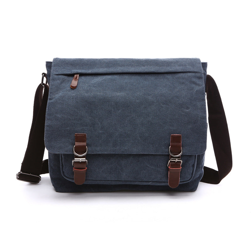 Men's Messenger Bag - Flap Top with Buckle Closures