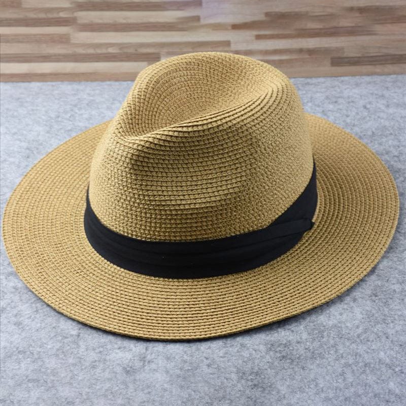 Unisex Classic Panama Hat - Handmade Toquilla Straw Travel Sun Hat