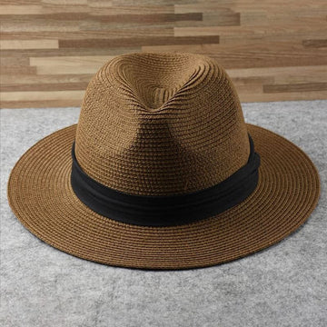 Unisex Classic Panama Hat - Handmade Toquilla Straw Travel Sun Hat