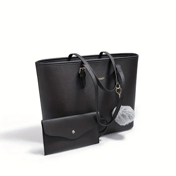 Women's Elegant Large Capacity Tote Shoulder Bag - Versatile Everyday