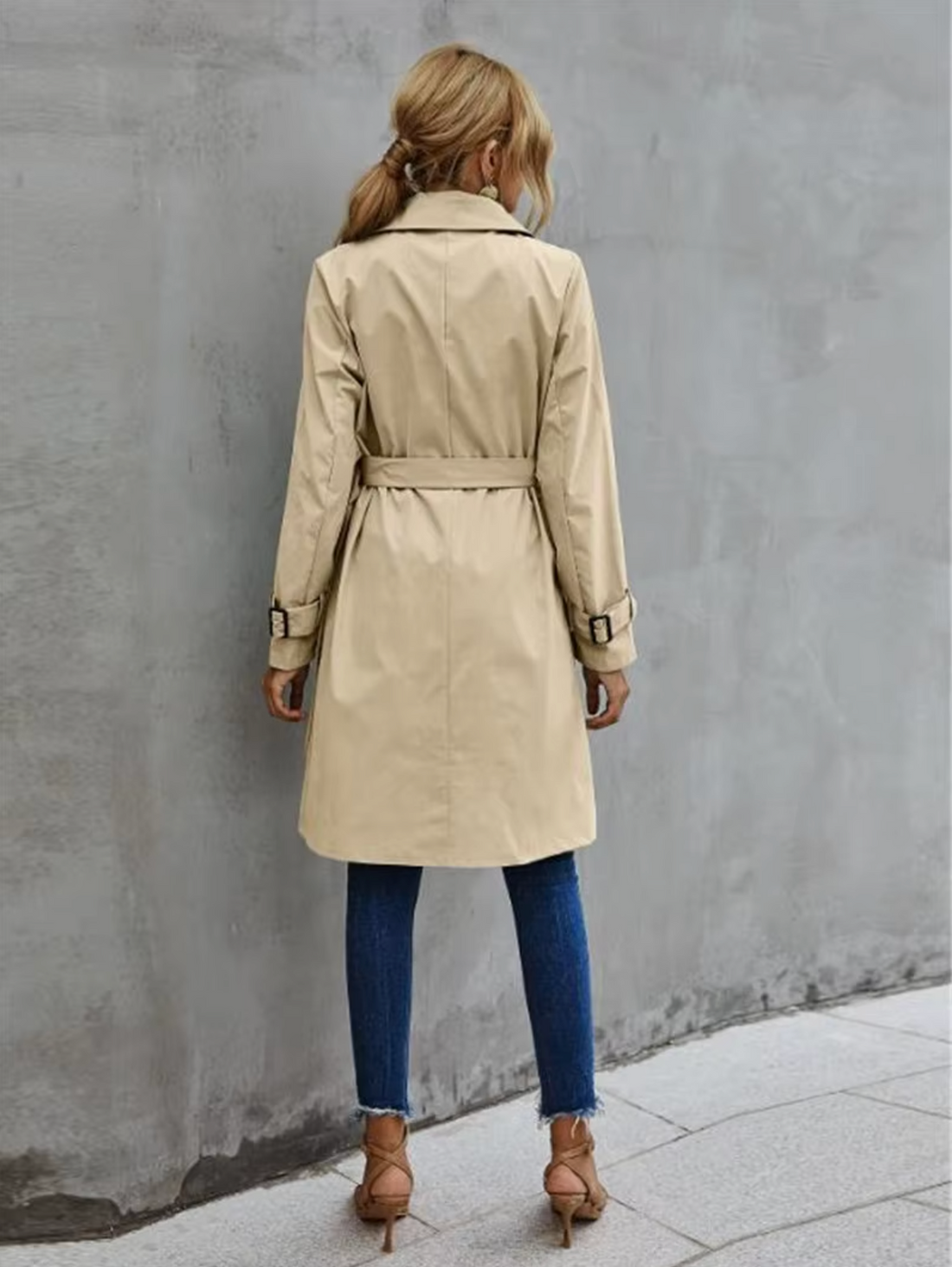 Women's Casual Long Trench Coat - Stylish & Warm