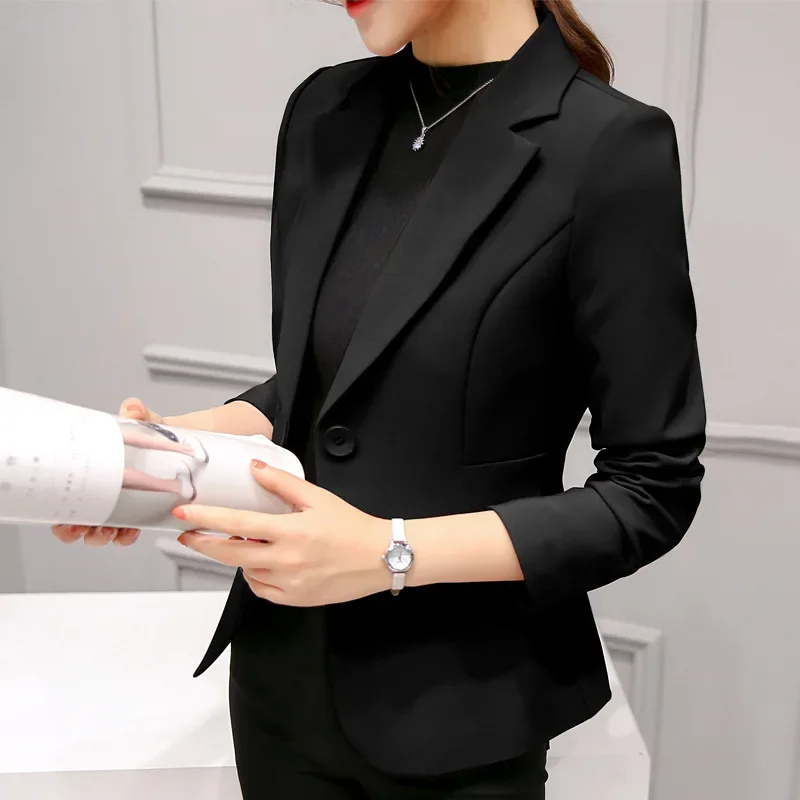 Natalie - Chic Single-Button Blazer for All-Season Women
