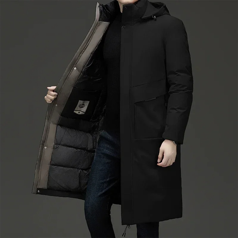 Men's Longline Parka - Hooded with Insulated Lining