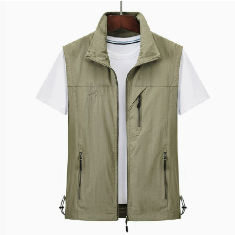 Men's Gilet - Stand Collar with Zip Pockets