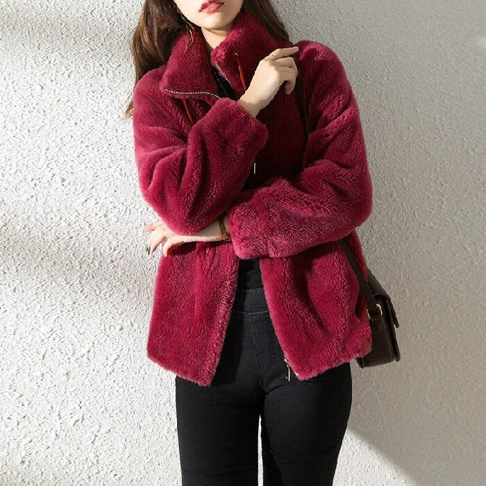 Cindie - Elegant Fur Coat for Women