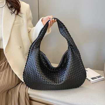 Women's Braided Hobo Shoulder Tote Bag - Elegant Spacious Versatile