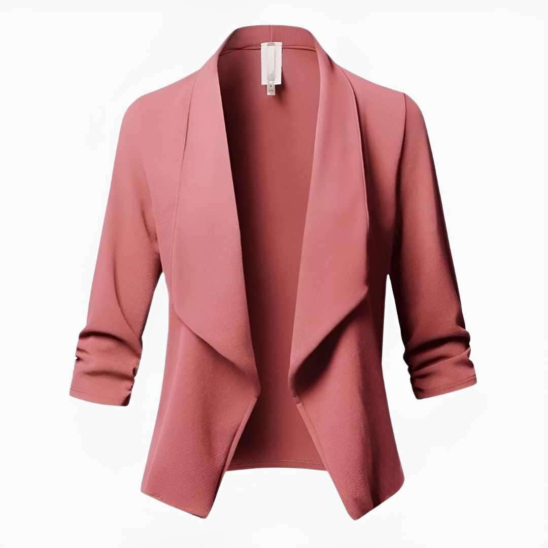 Women's Elegant Long-Sleeve Blazer - Tailored Formal Business Jacket