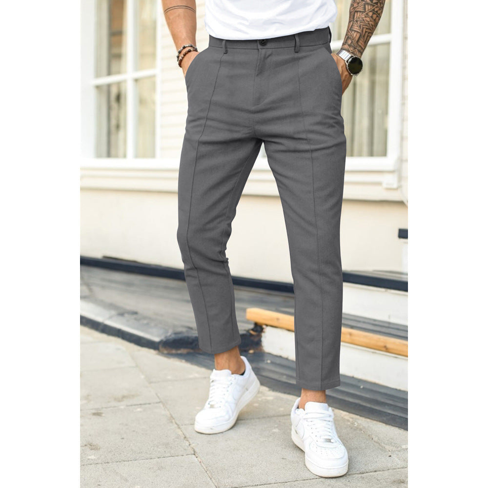 Men's Slim Fit Chino Work Trousers - Smart Casual Style