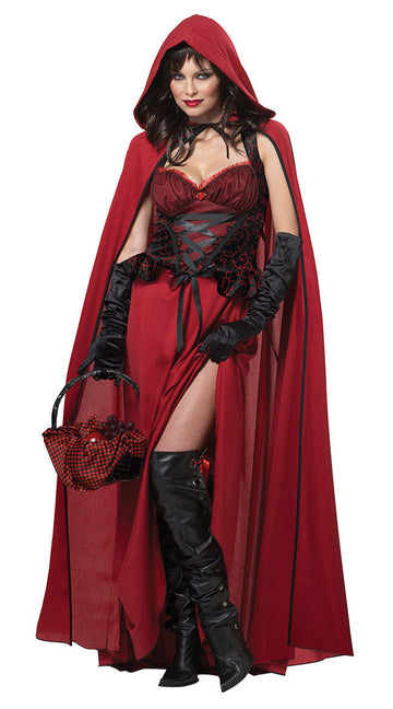 Women's Little Red Riding Hood Halloween Costume - Fairy Tale Fancy Dress