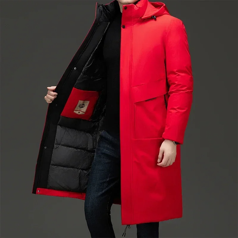 Men's Longline Parka - Hooded with Insulated Lining