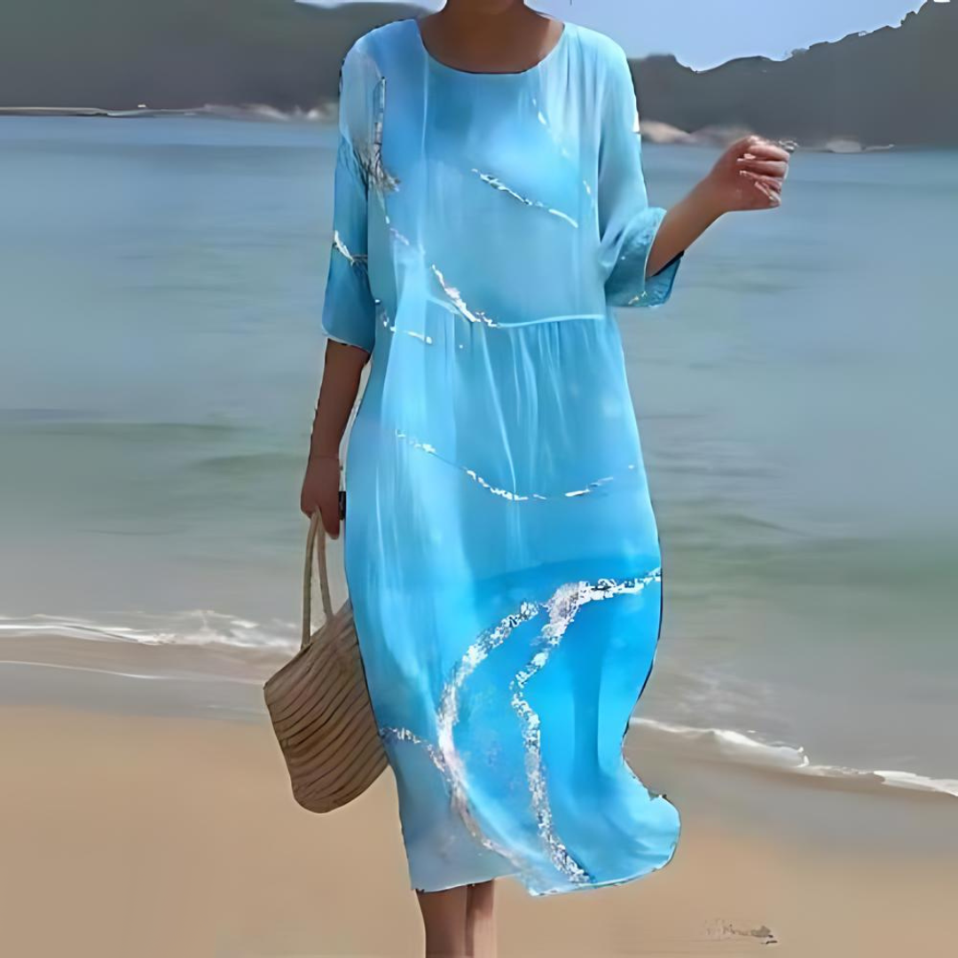 Elegant Floral Midi Dress for Women
