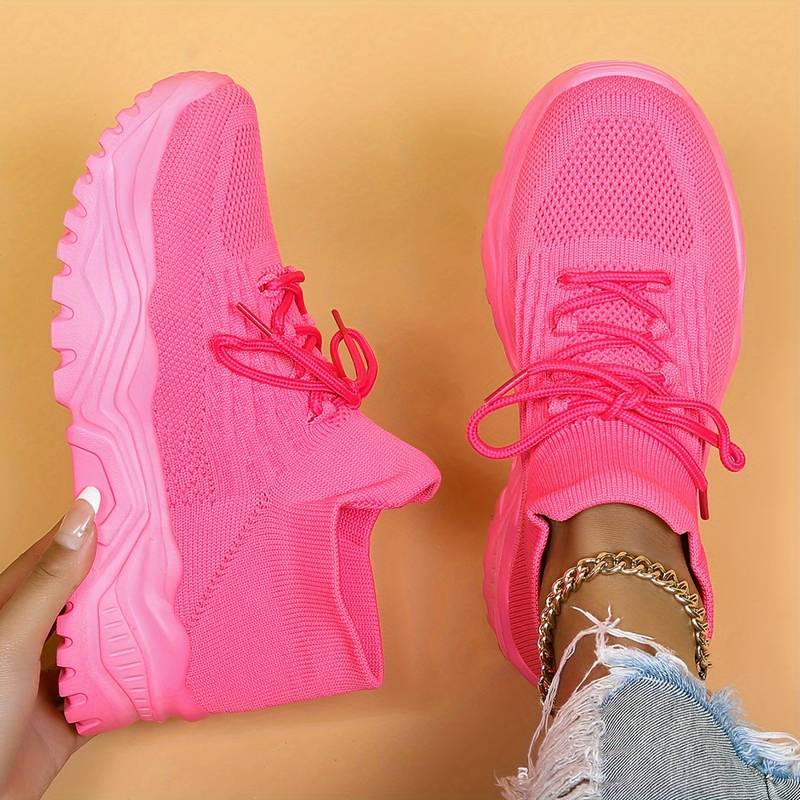 Comfortable and Lightweight Chunky Sole Trainers for Women