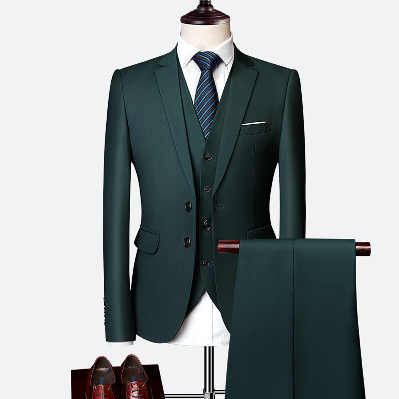 Elegant Slim Fit 3-Piece Wedding Suit Set for Men
