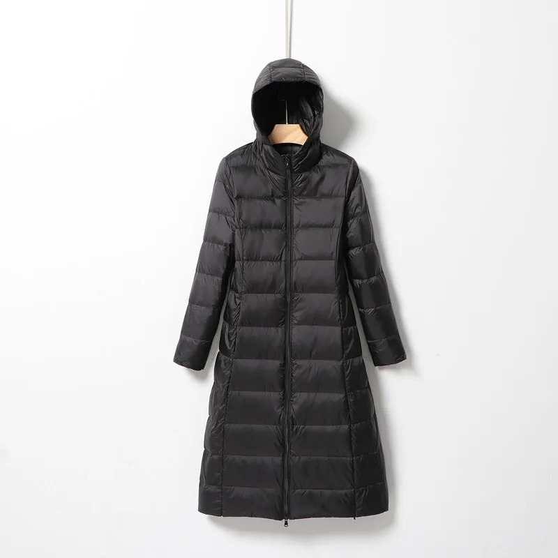 Elsa - Long Down Jacket with Hood for Women