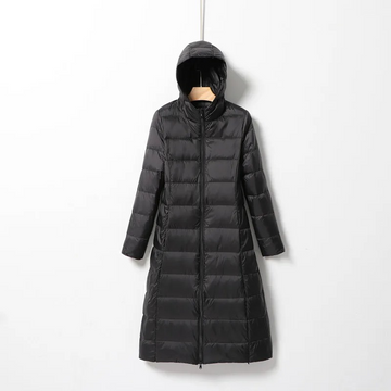 Elsa - Long Down Jacket with Hood for Women