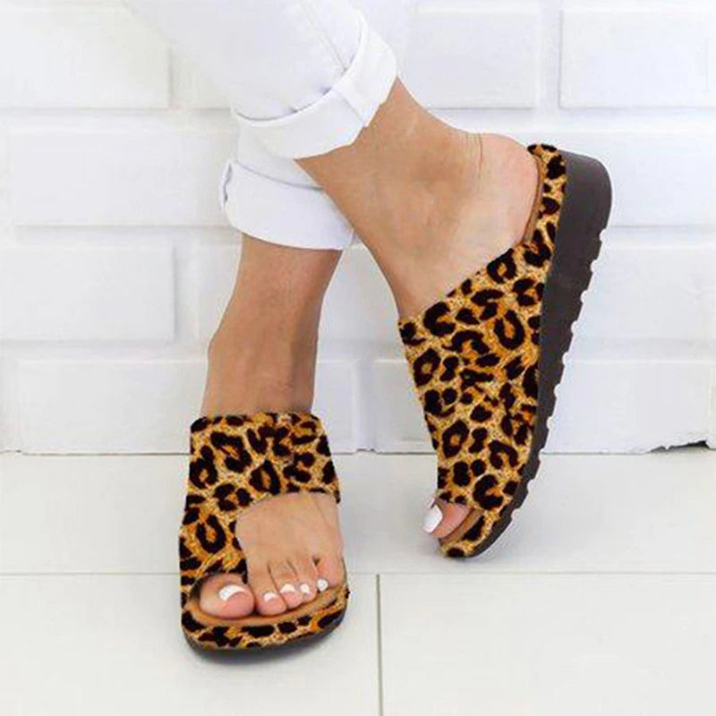 Comfortable Open-Toe Slip-On Wedge Sandals for Women