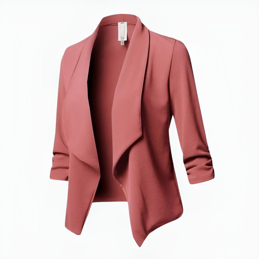 Women's Elegant Long-Sleeve Blazer - Tailored Formal Business Jacket