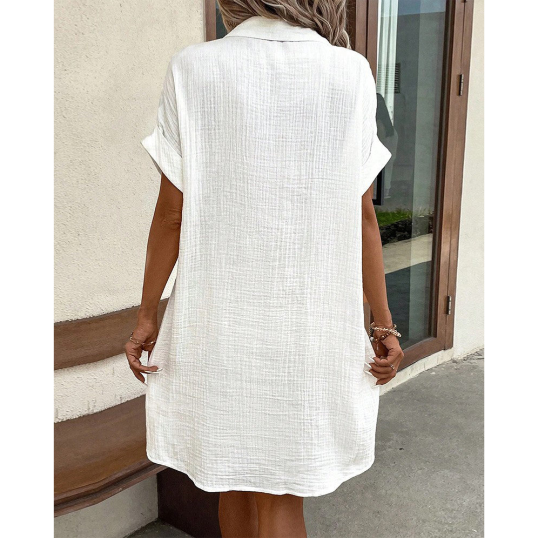 Stylish Button Down Shirt Dress for Women