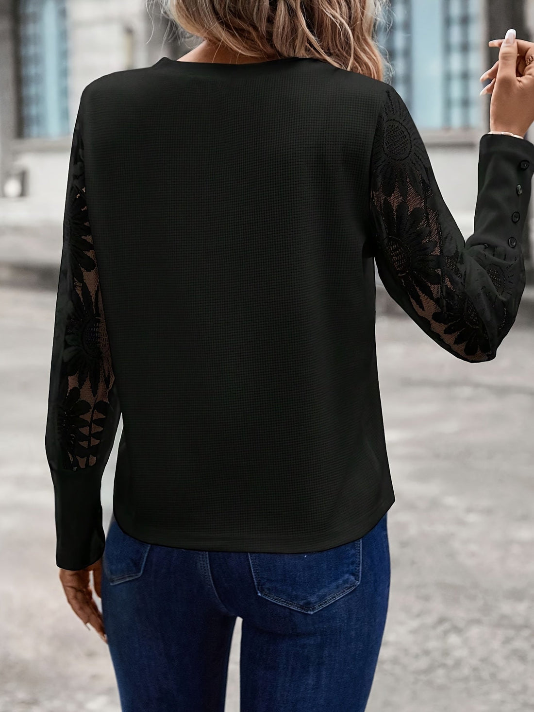 Elegant Blouse with Floral Sleeve Design for Women | Clara