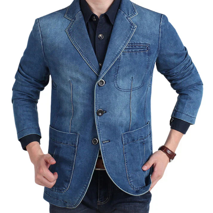 Chic Denim Blazer for Men
