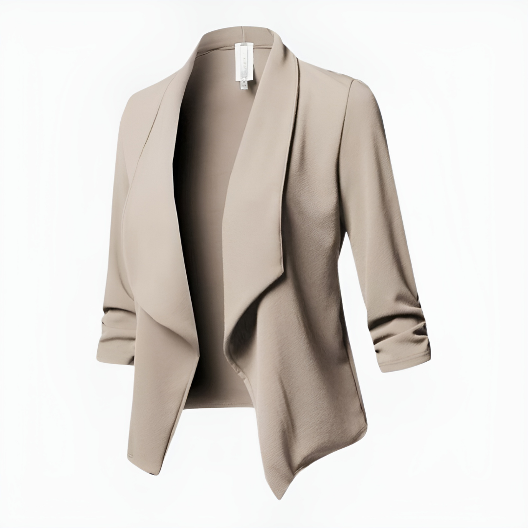 Women's Elegant Long-Sleeve Blazer - Tailored Formal Business Jacket