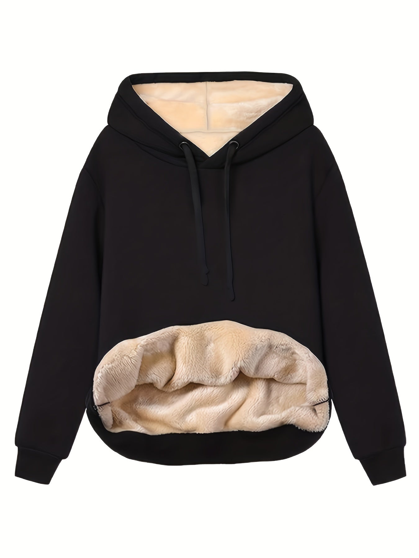 Unisex Plush-Lined Hoodie - With Drawstring Hood & Kangaroo Pocket