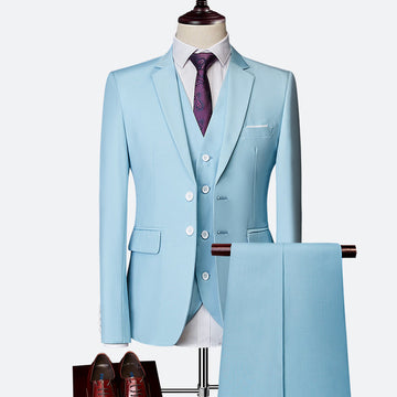 Elegant Slim Fit 3-Piece Wedding Suit Set for Men