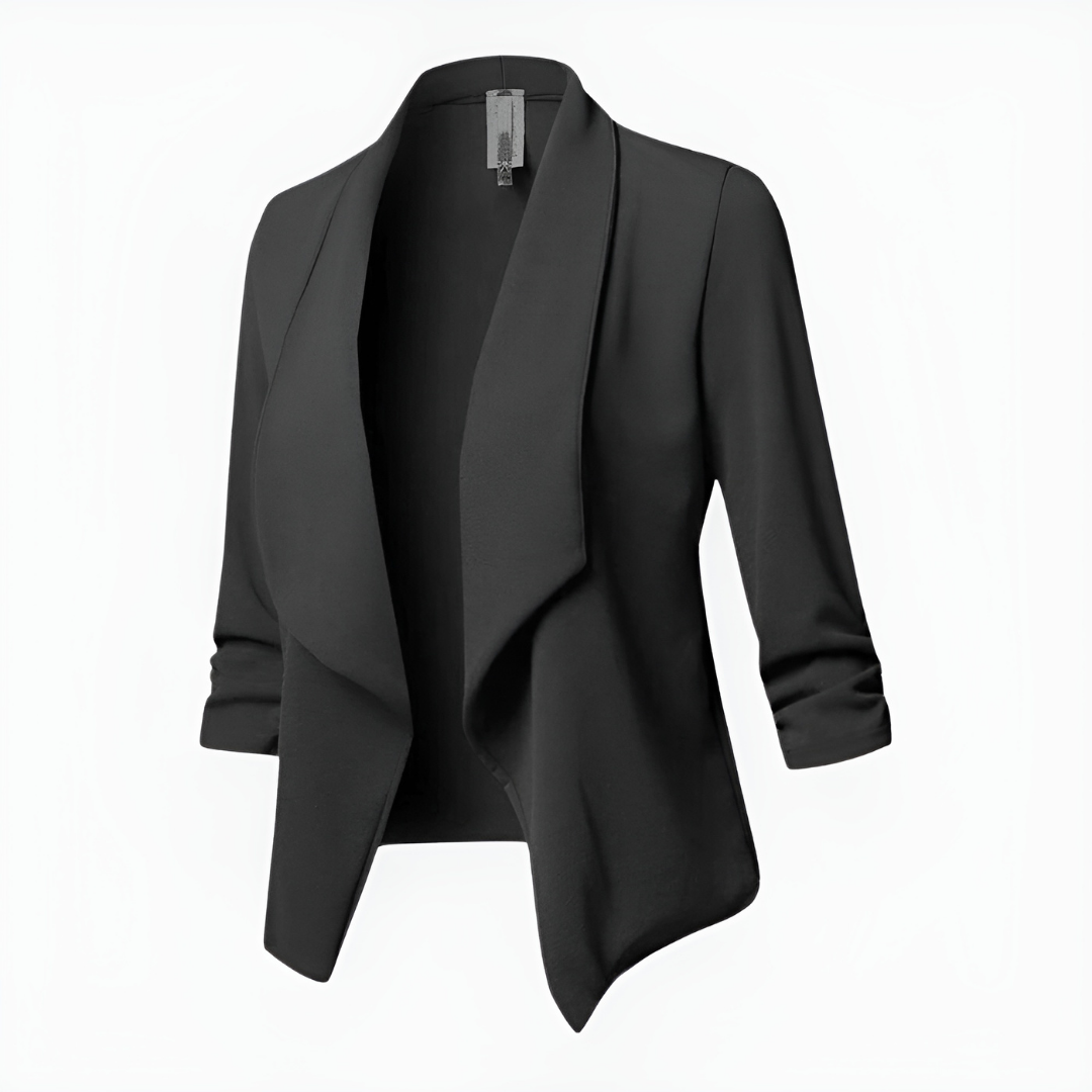 Women's Elegant Long-Sleeve Blazer - Tailored Formal Business Jacket