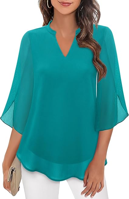 Women's Lightweight Blouse - Stylish Smart Casual Top