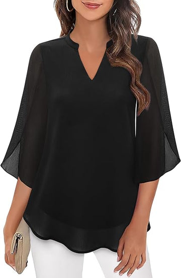 Women's Lightweight Blouse - Stylish Smart Casual Top