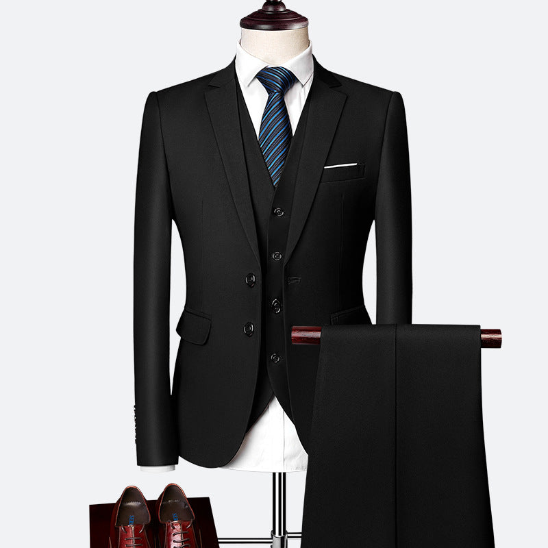 Elegant Slim Fit 3-Piece Wedding Suit Set for Men