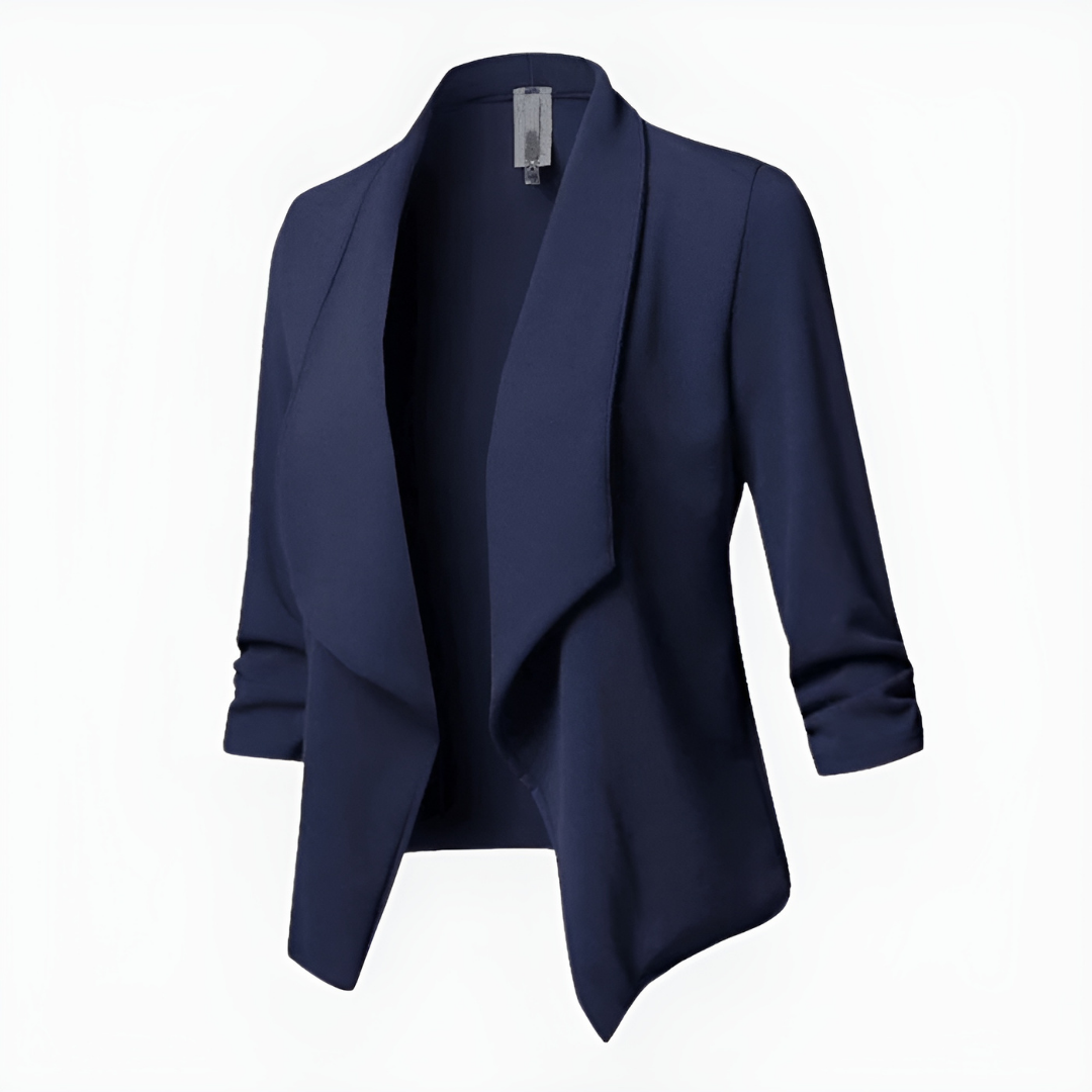 Women's Elegant Long-Sleeve Blazer - Tailored Formal Business Jacket