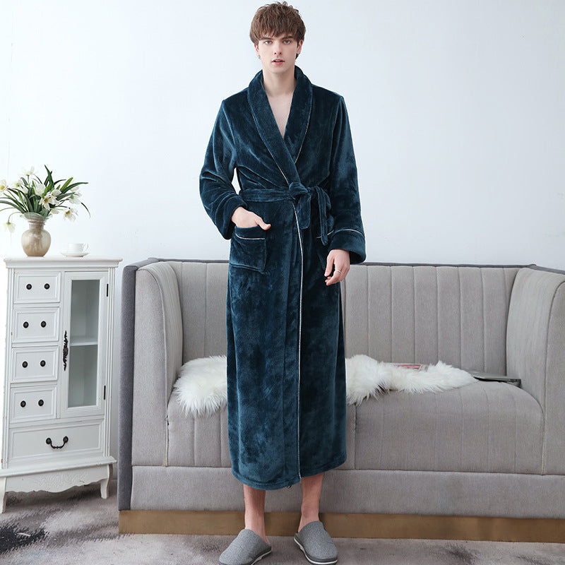 Unisex Dressing Gown - Full-Length with Shawl Collar