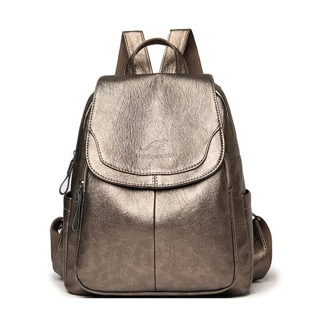 Women's Leather Backpack - Safe Stylish Organised Travel