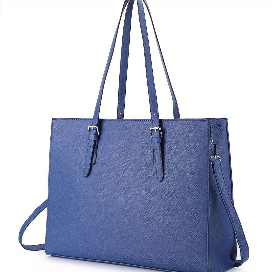 Women's Leather Laptop Tote Bag - Casual and Simple