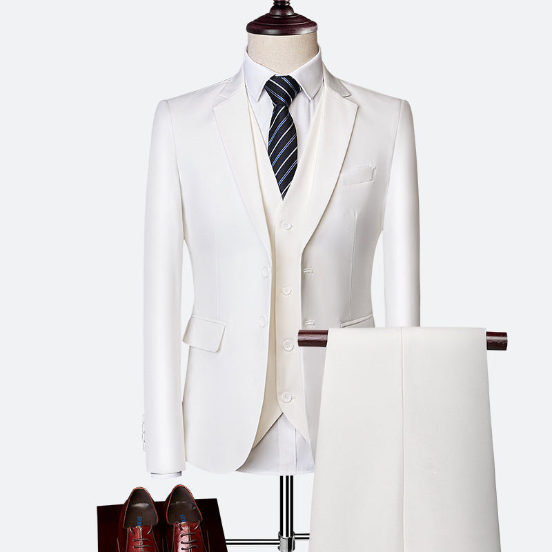 Elegant Slim Fit 3-Piece Wedding Suit Set for Men