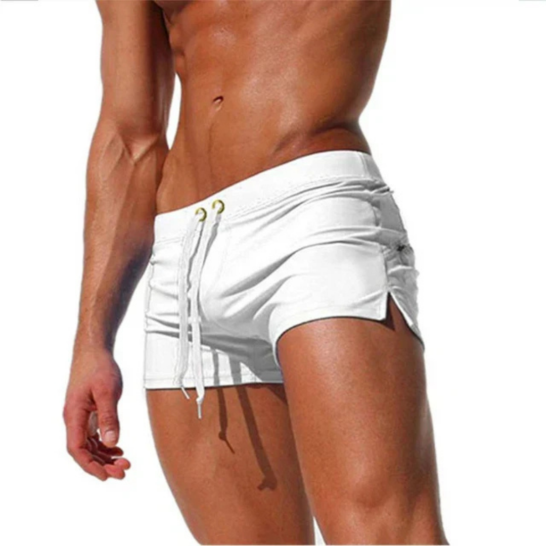 Men's Lightweight Quick-Dry Swim Shorts - Adjustable Drawstring Beach Pool