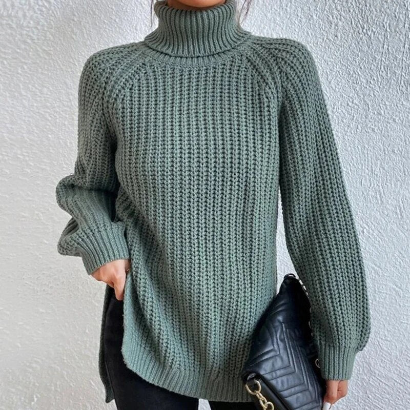 Women’s Jumper - Roll Neck and Ribbed Knit