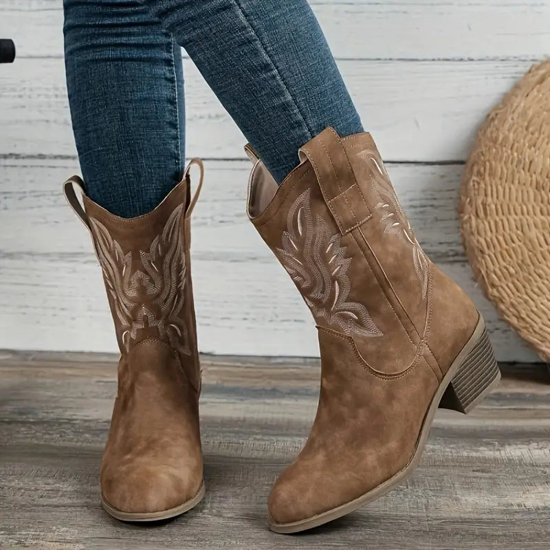 Women's Western Cowboy Boots - Leather & All-Season