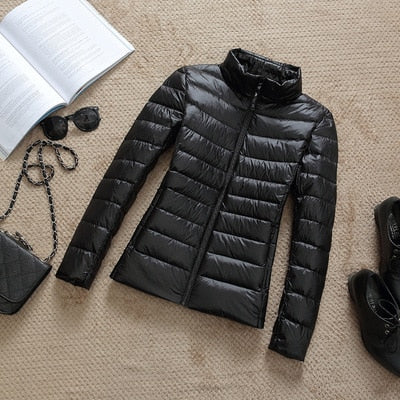 Women's Hooded Puffer Jacket - Cosy Outerwear