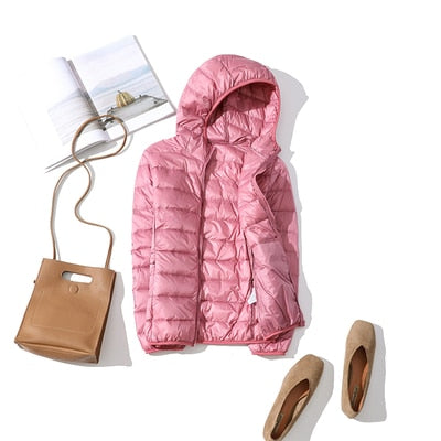 Women's Hooded Puffer Jacket - Cosy Outerwear
