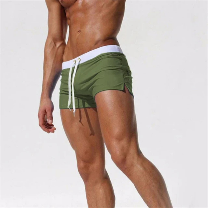 Men's Lightweight Quick-Dry Swim Shorts - Adjustable Drawstring Beach Pool