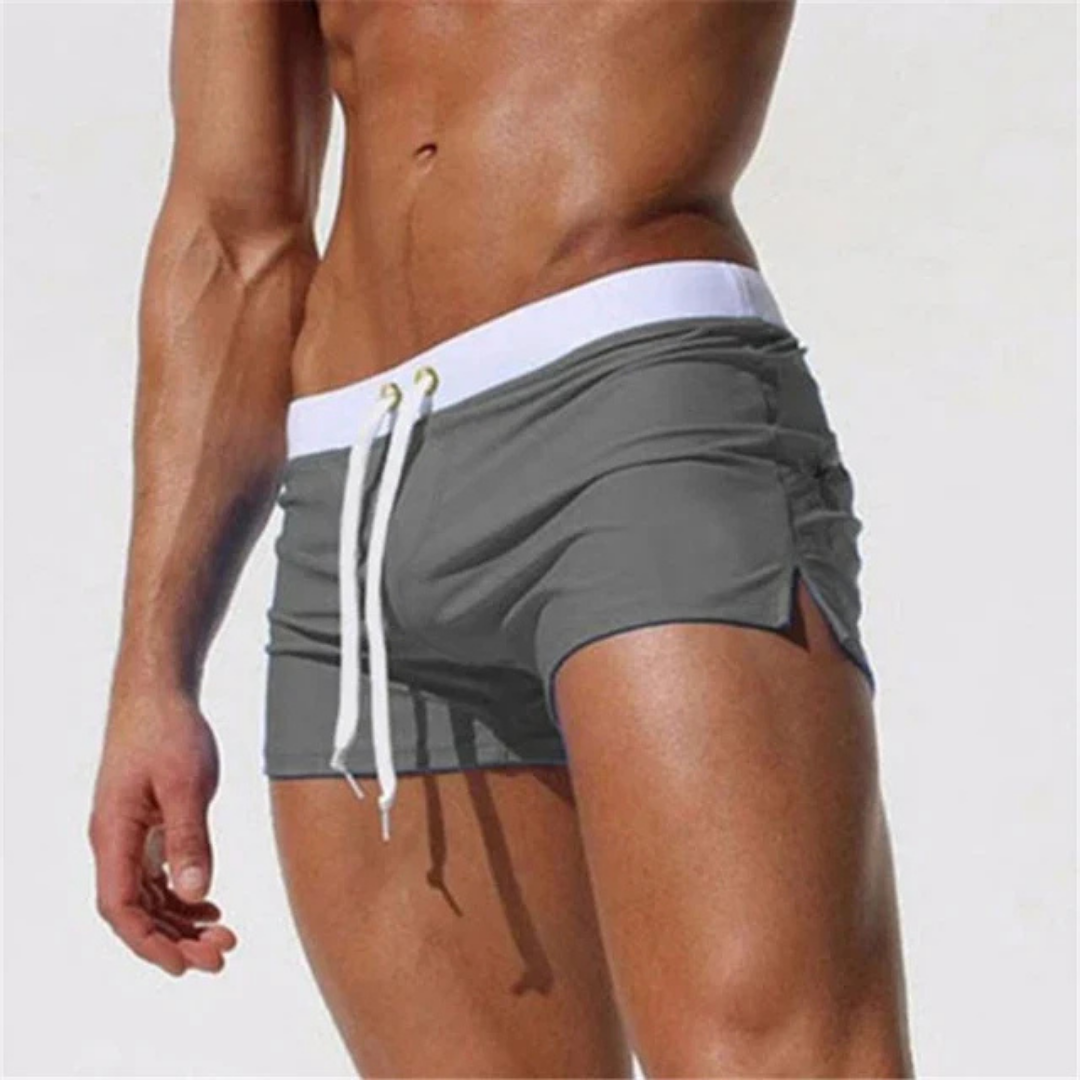 Men's Lightweight Quick-Dry Swim Shorts - Adjustable Drawstring Beach Pool