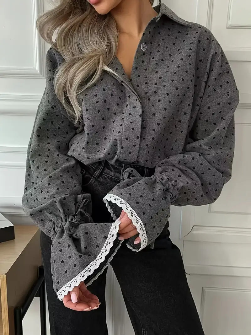 Krisha - Elegant Heart Shirt for Women