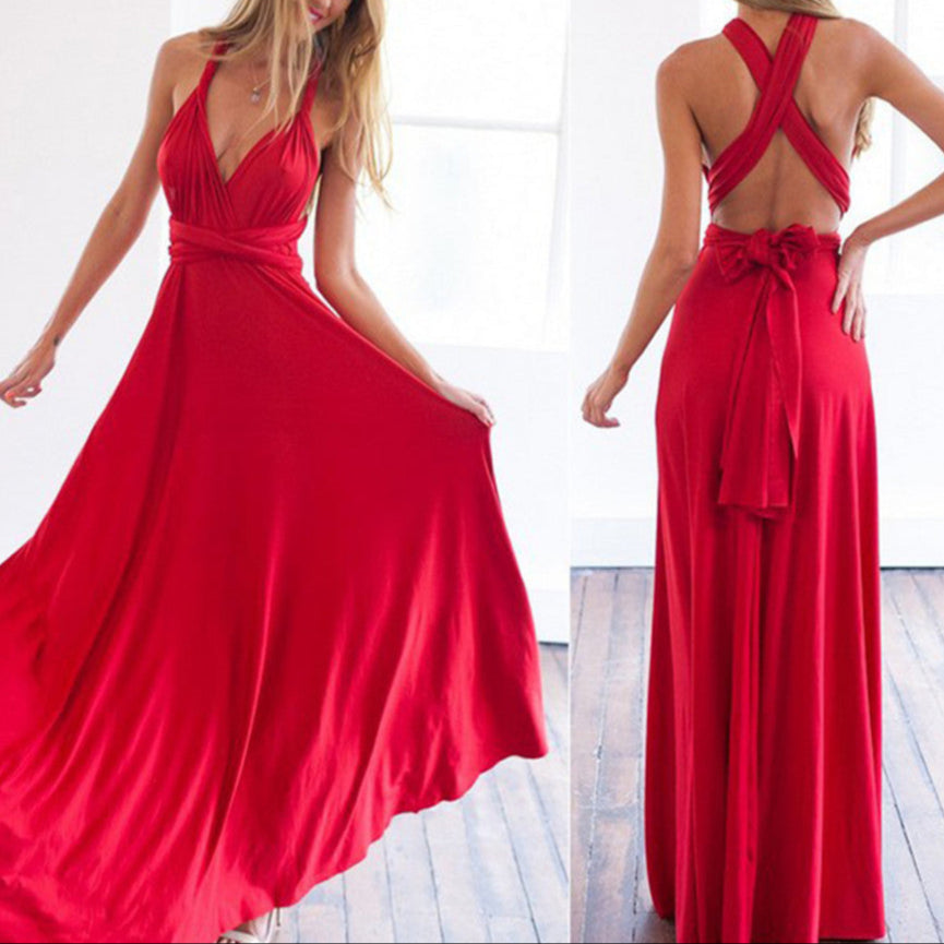 Elegant Multiway Wrap Maxi Dress for Women